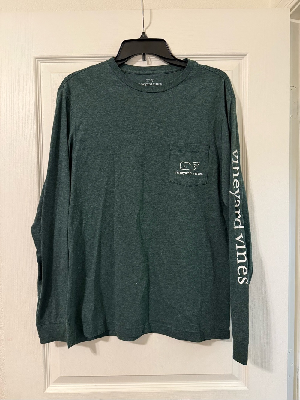 Vineyard Vines Long Sleeve Pocket Tee - Dark Green